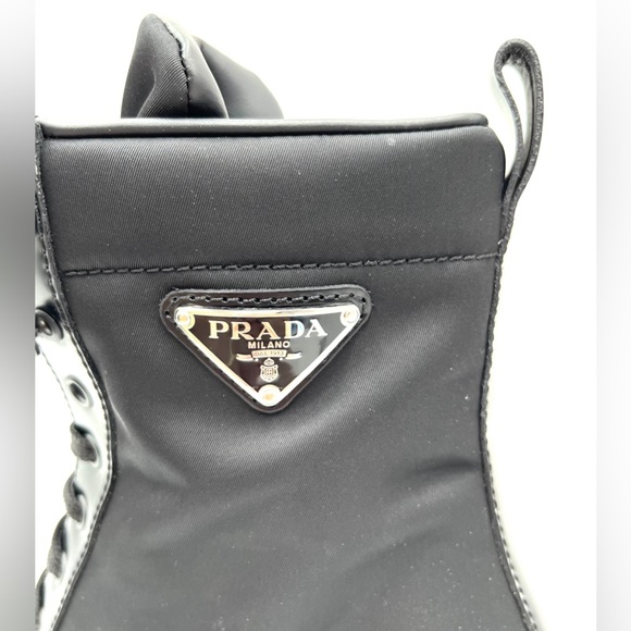 Prada 110 Leather & Nylon Hiker Booties - Picture 5 of 7